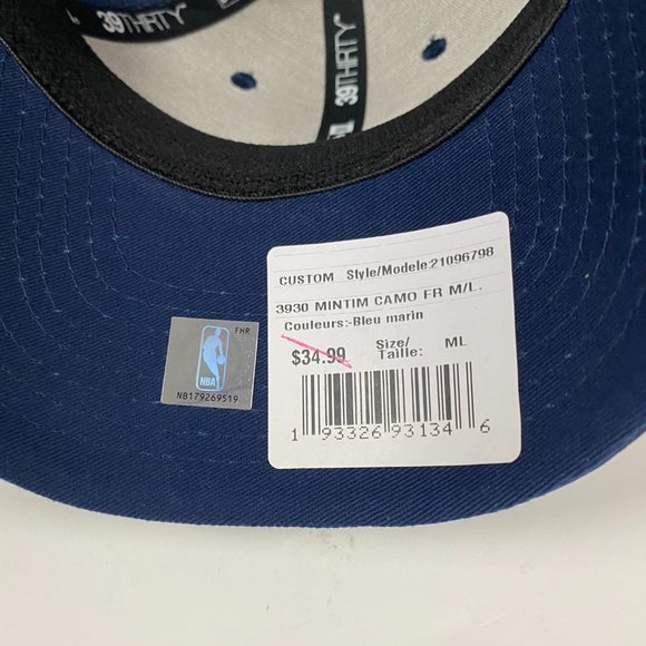 NEW Minnesota Timberwolves New Era 39Thirty Camo Hat Cap Size Medium/Large M/L - Picture 9 of 11
